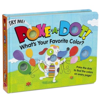 [มีปุ่มกดดึงดูด] รุ่น 31344 หนังสือกดปุ่นรุ่นสี Melissa &amp; Doug Poke-A-Dot: Favorite Color รีวิวดีใน Amazon USA หนังสือ Patent ดึงดูดความสนใจ มาลิซ่า 1 ขวบ