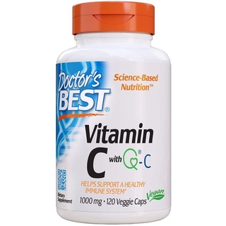 [ของแท้ 100%] DOCTORS BEST VITAMIN C WITH QualiC 1,000 mg 120 VEGGIE CAPS