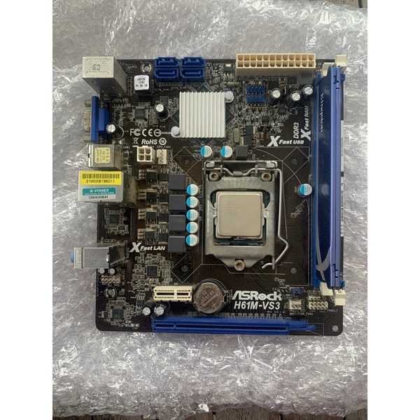 เมนบอร์ดAsrock H61m-vs3พร้อมi5 2400s พร้อมramddr3bus1600
