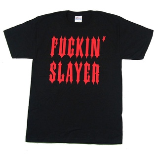 เสื้อยืด ผ้าฝ้าย 100% พิมพ์ลาย Slayer F*ckin Gothic สีดํา สําหรับผู้ชาย และผู้หญิงSize S-5XL