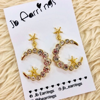 JB_Earrings ต่างหู จันทร์-ดาว Moon star earrings