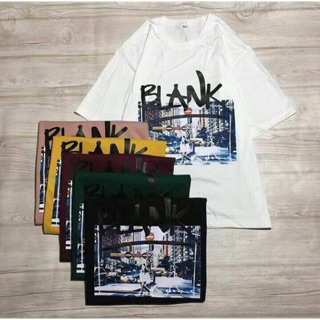 เสื้อยืดแนวโอเวอร์ไซส์ ลาย BLANK