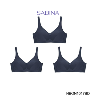 Sabina ซาบีน่า เสื้อชั้นใน (Set 3 ชิ้น)(ไม่มีโครง) รุ่น Habpy Adult รหัส HBON1017BD สีน้ำเงิน