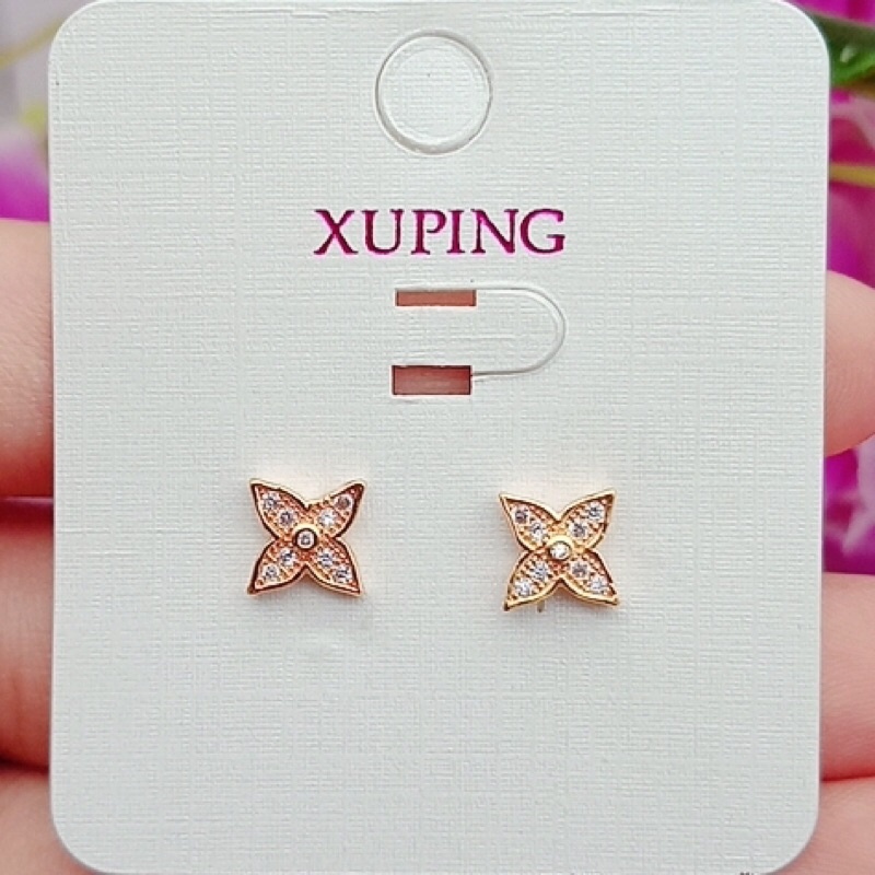 Xuping jewelry ต่างหูผู้หญิง ดาวชุบทอง+