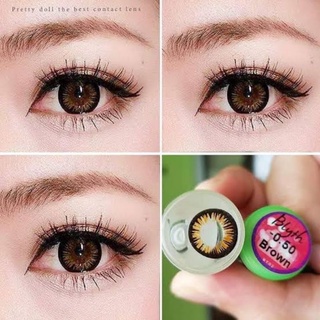 คอนแทคเลนส์ รุ่น Blyth ยี่ห้อ Pretty doll ตาโตตัดขอบ มีสีเทา ตาล เขียว สายตาปกติ