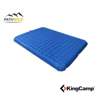 แผ่นรองนอนเป่าลมสำหรับ 2 คน KINGCAMP KING AIRBED DOUBLE BLUE GREY (มีปั๊มลมแบบแบตเตอรี่)