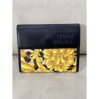 gianni versace card holder leopard print vintage