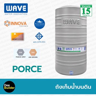 ถังเก็บน้ำบนดิน WAVE  รุ่น  PORCE (พอส)