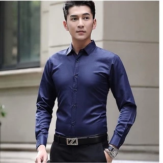 SHOES เสื้อเชิ้ต แขนยาว แต่งกระดุมหน้า ผู้ชาย รุ่น M021