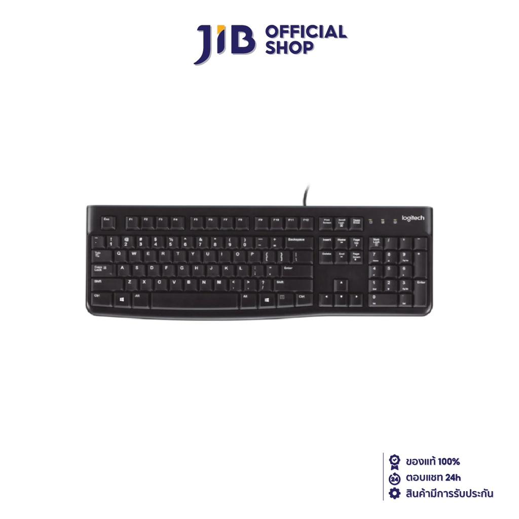 KEYBOARD (คีย์บอร์ด) LOGITECH K120 USB (BLACK)