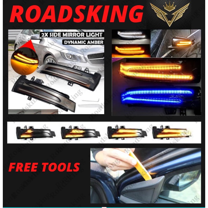 MERCEDES BENZ W204 W212 W221 W204 GLK GLA SIDE MIRROR RUNNING LED LAMP DRL SIGNAL DAYLIGHT