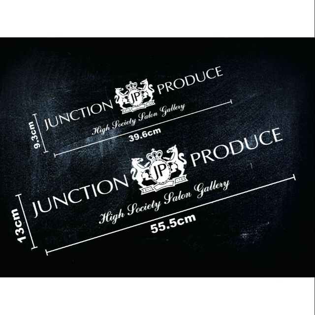 สติ๊กเกอร์แต่งรถ JUNCTION PRODUCE งานตัดไดรคัท