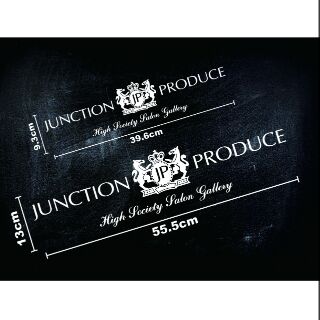 สติ๊กเกอร์แต่งรถ JUNCTION PRODUCE งานตัดไดรคัท