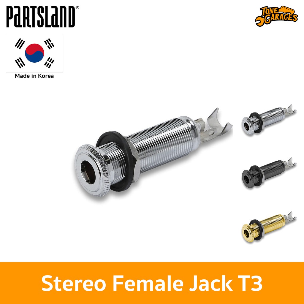 WSC Partsland T3 Stereo Female Jack รูแจ๊กตัวเมีย แบบหลอด สเตอริโอ (หลายสี)