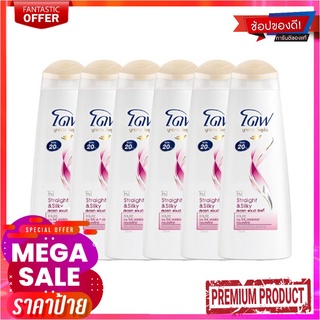 โดฟ แชมพู สเตรท แอนด์ ซิลกี้ ขนาด 70 มล. แพ็ค 6 ขวดDove Shampoo Pink 70 ml x 6