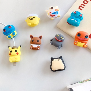 【พร้อมส่ง】ที่ถนอมสายชาร์จ Usb ลายการ์ตูน