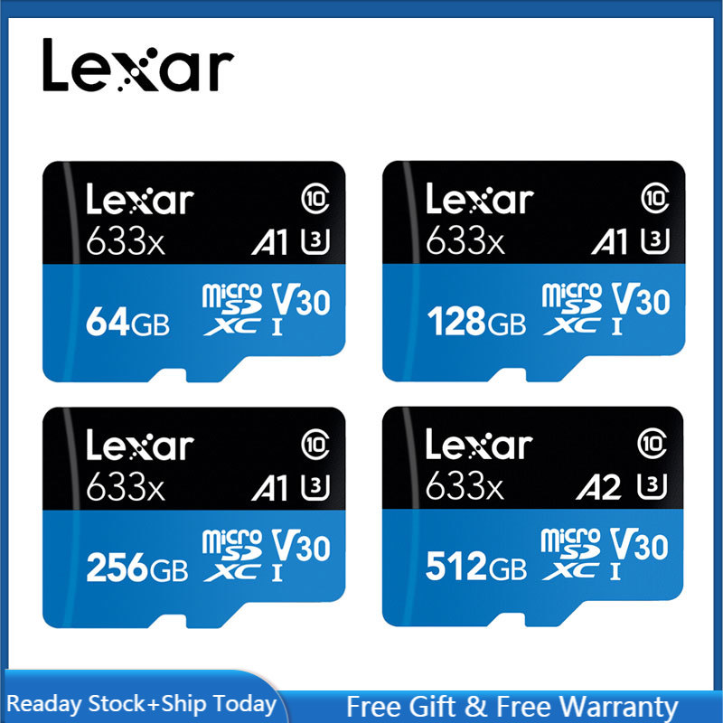 Lexar Original 633x Micro SD Card 512 32GB 64GB 128GB 256GB 512GB High Speed 95Ms Flash Micro SD