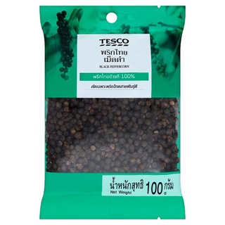 ✨สุดพิเศษ✨ เทสโก้ พริกไทยเม็ดดำ 100กรัม Tesco Black Peppercorn 100g