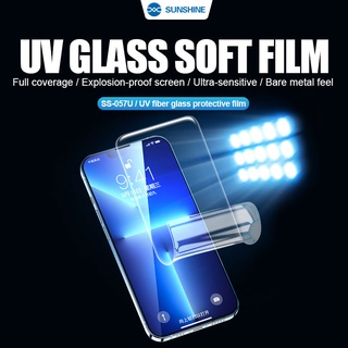 Sunshine SS-057U ฟิล์มกันรอยใยแก้วแสง UV พร้อมกล่องไฟ UV สําหรับเครื่องตัดหญ้า 25 ชิ้น