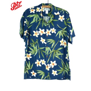 เสื้อฮาวาย TWO PALMS  Bamboo Navy HAWAII SHIRT