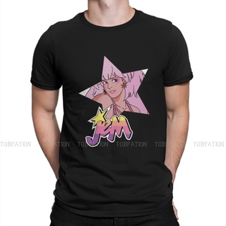 เสื้อยืดวินเทจเสื้อยืดลําลอง แขนสั้น พิมพ์ลาย Jem and the Holograms Star Truly Outrageous Showtime สีดํา สําหรับผู้ชาย ไ