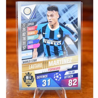 การ์ด​ Match Attax 101 UEFA &amp; EUROPA  League 2019/20 รุ่น WORLD STAR (Base card) (Run No.63-101)