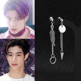 Fashion Men Earrings Women Ear ring  สไตล์เดียวกัน ต่างหู ผู้ชายและผู้หญิง พังก์ ฮิปฮอป โซ่ยาว ไม่สมมาตร เครื่องประดับหู ขายส่ง