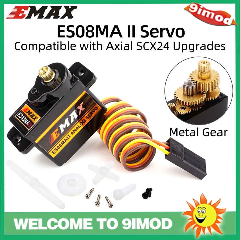 1/2/4Pcs Emax ES08MA II Servo Motor SCX24 Servo 12g 15T Mini Metal Gear