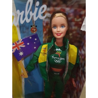 **กล่องไม่สวย** Great Britain Olympic Fan Sydney Australia 2000 Barbie Doll 25975 British 1999 #179#