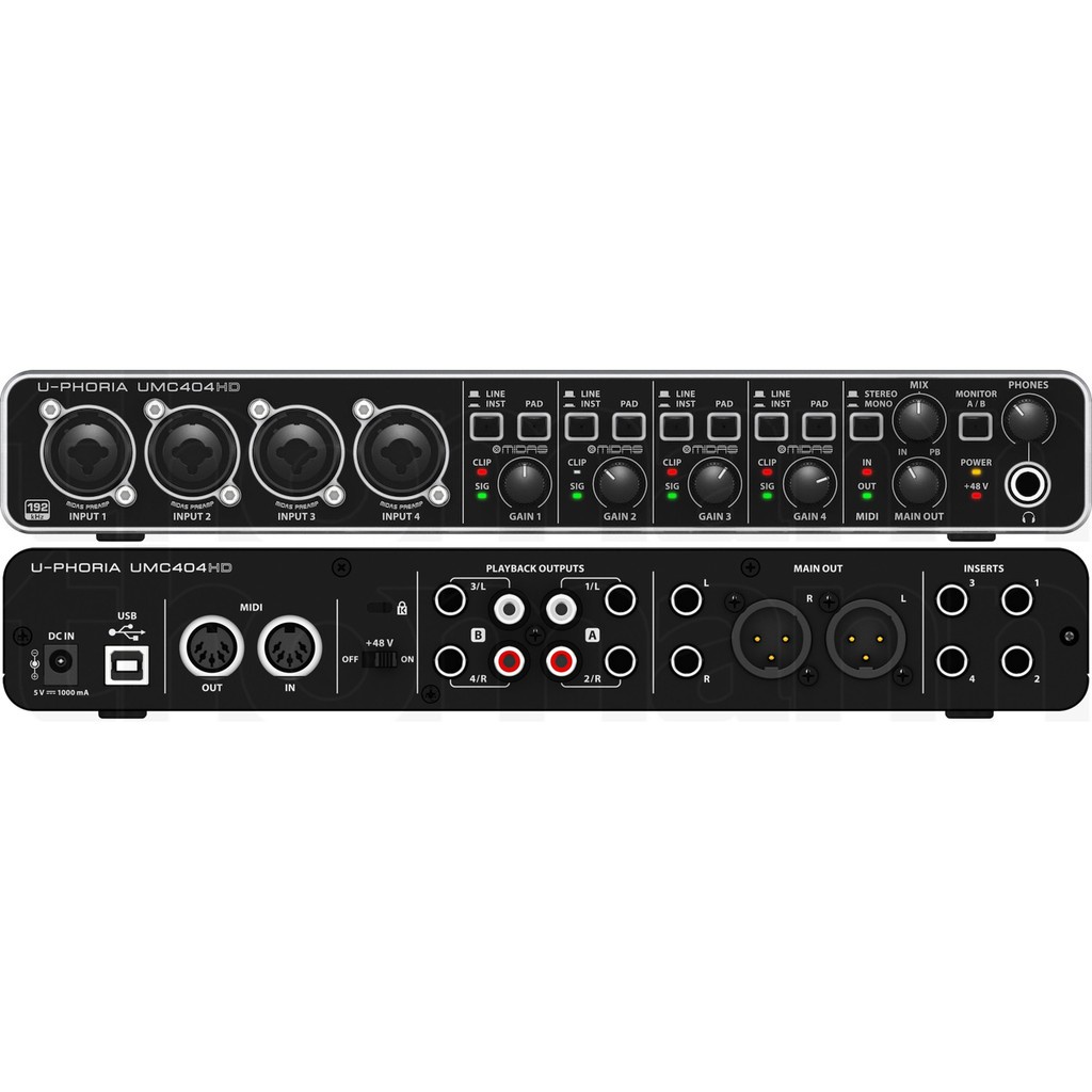 Behringer UMC404HD ออดิโอ อินเตอร์เฟส สำหรับบันทึกเสียง