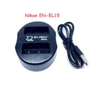 แท่นชาร์จแบตกล้องแบบคู่ DUAL BATTERY CHARGER EN-EL 15 USB Dual Battery Charger for Nikon Rechargeable Li-ion Batteries