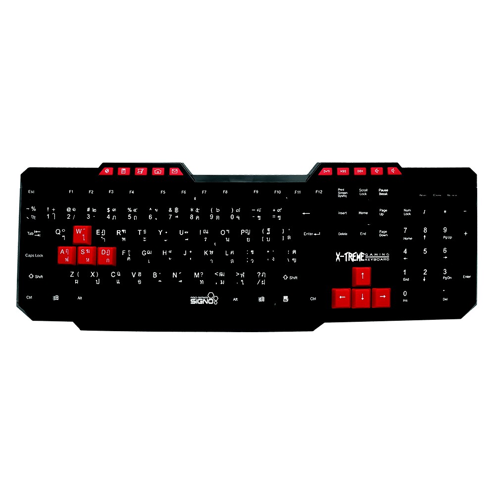 SIGNO Gaming Keyboard Rubber Dome รุ่น KB-709 (คีย์บอร์ด)