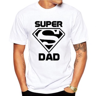 เสื้อยืดผ้าฝ้าย Super Dad T Shirts Men Tops Casual Model Fathers Day Tshirt Short Sleeve Funny Papa Dady Gift T-shirt S