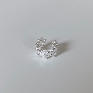 A.piece  *Last chance to buy* A.piece ต่างหูเงินแท้ [all silver 925] flower earcuff (44)