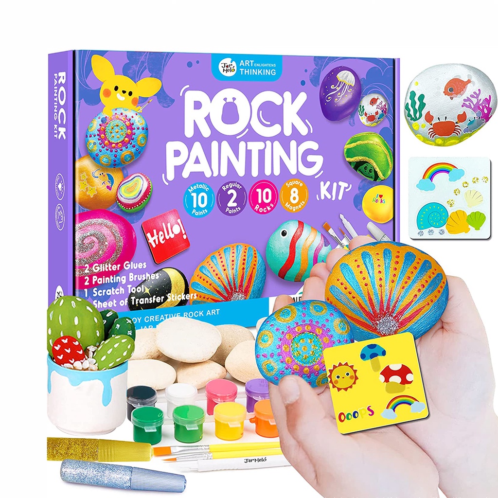 Joan Miro ชุดของเล่นศิลปะระบายสีลงบนหิน Rock Painting Kit ของเล่นเสริมพัฒนาการเด็ก 2-3 ขวบขึ้นไป
