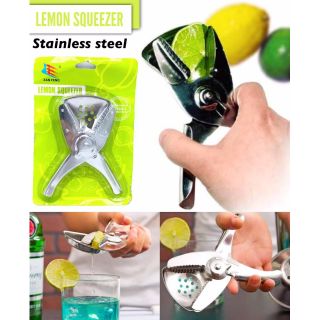 Lemon  Squeezer กรรไกรบีบมะนาวสแตนเลส พร้อมแท่นกรองน้ำ