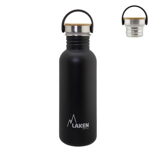 Laken Basic Steel Bottle 0.75L Bamboo And Stainless Steel Cap ขวดน้ำสแตนเลสรุ่นใหม่ ลิขสิทธิ์แท้จากสเปน