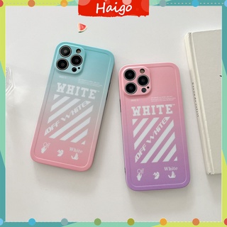 เคสโทรศัพท์มือถือ พลาสติกแข็ง ลาย OFFWHITE แฟชั่น สําหรับ iPhone14 13 12 Mini 11 PRO MAX 6 6s 7 8plus SE2 X XS XR XSMAX #Hg5177