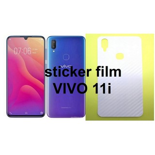 ฟิล์มคาร์บอนไฟเบอร์ลายเคฟล่า Vivo V11i สำหรับติดกันรอยหลังเครื่อง