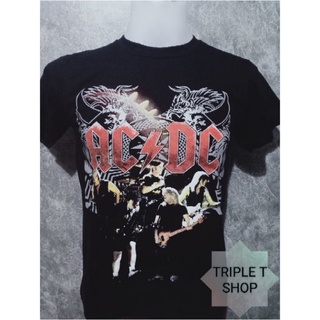 เสื้อยืดคอกลม สกรีนลาย ACDC