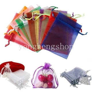 ถุงขนม ถุงออร์แกนซ่า ถุงของขวัญ เครื่องประดับ อเนกประสงค์ 50 ชิ้น / ชุด