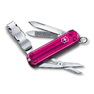 Victorinox Nail Clip 580 - Small Pocket Knife with Nail Clipper (0.6463.T5) Pink Transparent | ที่ตัดเล็บ ตกแต่งเล็บ