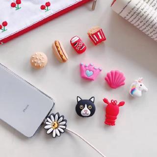 Cute Cartoon Cable Protector USB Charging iPhone Android Data Line Cord Protector Unicorn Case Cable Winder Cover