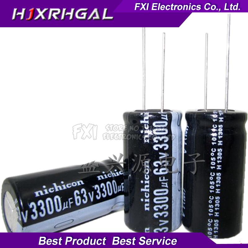 5PCS 63V3300UF 3300UF63V 18X35 63v 3300uf 18*35 Electro Electrolytic capacitor