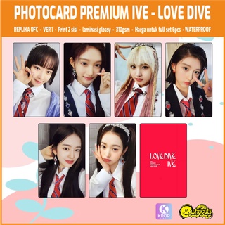 Replika โฟโต้การ์ด PC KPOP IVE LOVE DIVE/PRINT เคลือบเงา 2 ด้าน กันน้ํา สําหรับ 6 ชิ้น