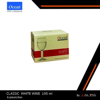 JJGLASS - (Ocean) 1501W07 White Wine - แก้วไวน์ แก้วไวน์ขาว ปากหนา ขนาด 7 ออนซ์โอเชี่ยน บรรจุ 6 ใบ