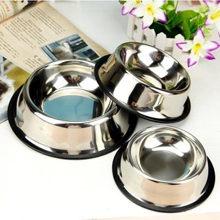 MI ชามสแตนเลสอาหารสัตว์เลี้ยง สเตนเลส ชามอาหารหมา ชามอาหารแมว Pet Stainless Dog BowlCzss-01-15~Czss-01-34