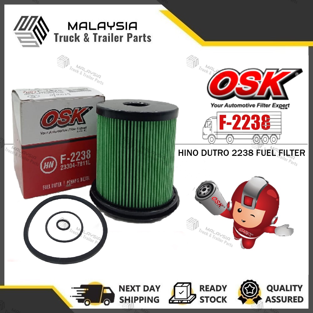 OSK F-2238 HINO XZU 422R W04D FUEL FILTER (23304-78110)