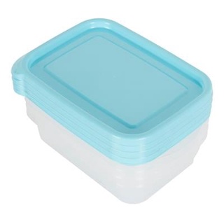 Homehapp  กล่องอาหารทรงเหลี่ยม Chef Box MICRON WARE รุ่น JCP-6072 ขนาด 600 มล. (แพ็ค 4 ใบ) สีฟ้า