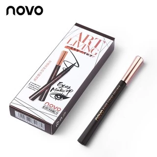 อายไลน์เนอร์ NOVO [5188] Eyeliner หัวพู่กัน สีดำสนิท หัวเรียกเล็กเขียนง่าย Novo Black Fluent Eyeliner